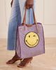 ANYA HINDMARCH Wink leather-trimmed raffia tote - 2