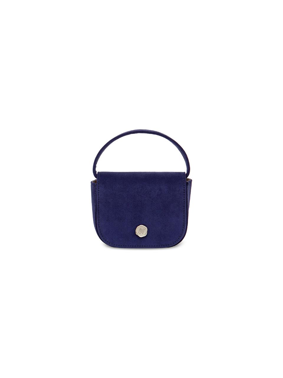 AOAO Suede Mini Compact Bag [Navy]