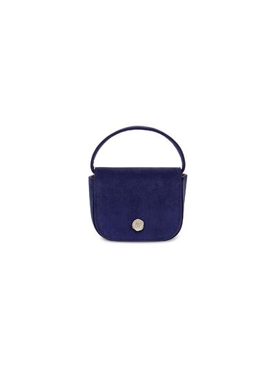 AOAO Suede Mini Compact Bag [Navy]