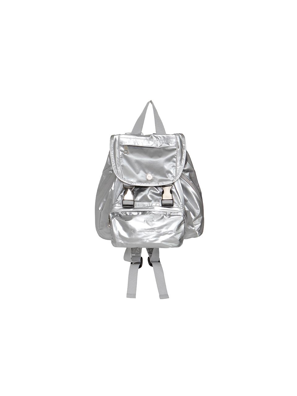AOAO Sustainable Glossy Lightweight Backpack [Silver]