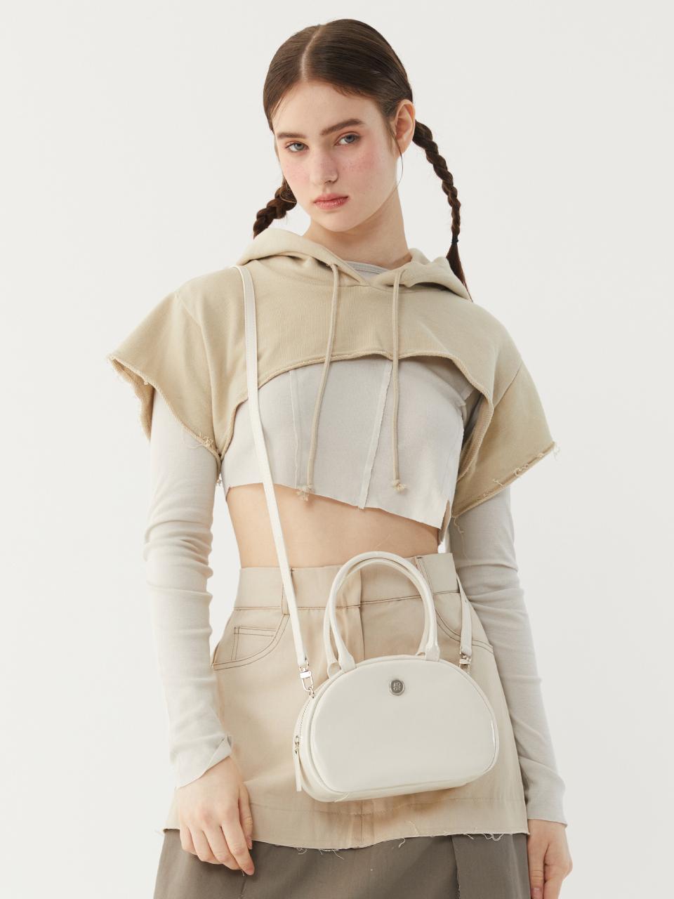 AOAO Vegan Leather Contemporary Bag [WHITE]