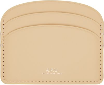 A.P.C. A.P.C. Beige Demi-Lune Card Holder