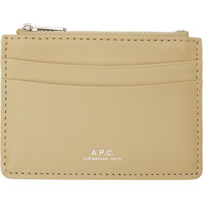 A.P.C. A.P.C. Beige Paris Card Holder