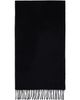A.P.C. A.P.C. Black Ambroise Brodée Scarf - 1