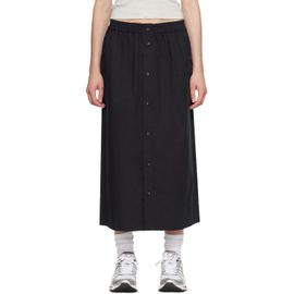 A.P.C. A.P.C. Black Organic Cotton Midi Skirt