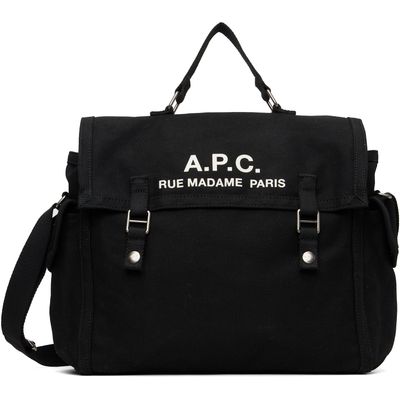 A.P.C. A.P.C. Black 'Récupération' Messenger Bag