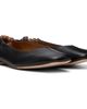 A.P.C. A.P.C. Black Square-Toe Leather Ballerina Flats - 4