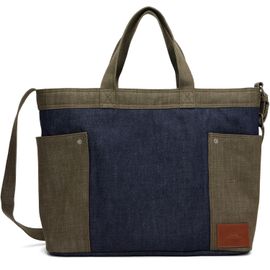 A.P.C. A.P.C. Blue & Khaki Jardin Tote