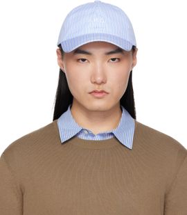 A.P.C. A.P.C. Blue & White Charlie Baseball Cap