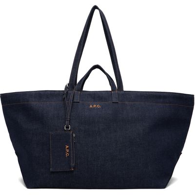 A.P.C. A.P.C. Blue Drummer Toile Tote