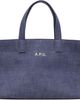 A.P.C. A.P.C. Blue 'Le Drummer' Toile Small Tote - 1