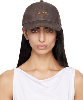 A.P.C. A.P.C. Brown Charlie Baseball Cap