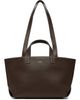 A.P.C. A.P.C. Brown Drummer Small Tote - 1