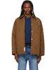 A.P.C. A.P.C. Brown Quilted Wool Jacket - 1