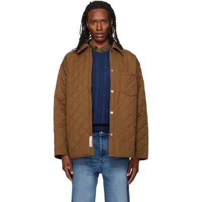 A.P.C. A.P.C. Brown Quilted Wool Jacket