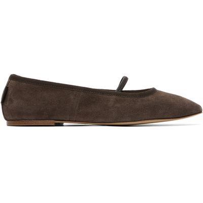 A.P.C. A.P.C. Brown Split Leather Ballerina Flats