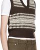 A.P.C. A.P.C. Brown Wool Sweater Vest - 2