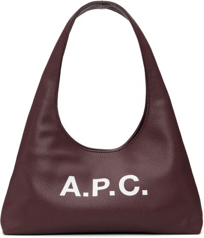 A.P.C. A.P.C. Burgundy Baby Ninon Shoulder Bag