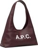 A.P.C. A.P.C. Burgundy Baby Ninon Shoulder Bag - 2