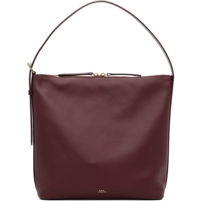 A.P.C. A.P.C. Burgundy Vera Shoulder Bag