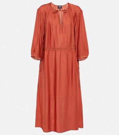 A.P.C. A.P.C. Eve pleated jersey midi dress