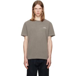 A.P.C. A.P.C. Gray 'A.P.C. Rue Madame' Logo T-shirt