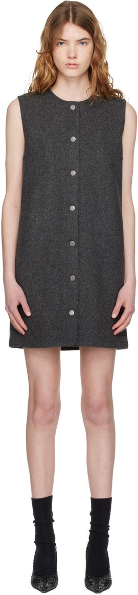 A.P.C. A.P.C. Gray Mini Dress
