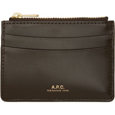 A.P.C. A.P.C. Khaki Paris Card Holder