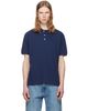 A.P.C. A.P.C. Navy Cotton Piqué Polo - 1