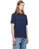 A.P.C. A.P.C. Navy Cotton Piqué Polo - 2