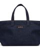 A.P.C. A.P.C. Navy Drummer Toile Small Tote - 1