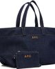 A.P.C. A.P.C. Navy Drummer Toile Small Tote - 2