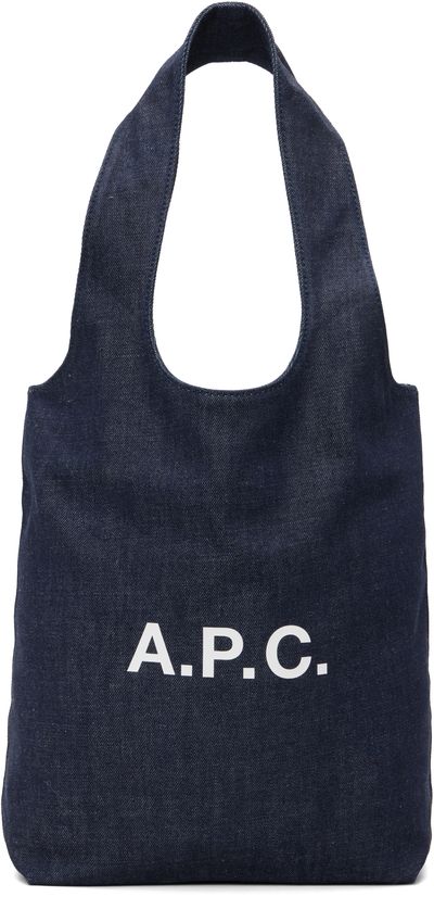 A.P.C. A.P.C. Navy Ninon Small Denim Tote