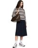 A.P.C. A.P.C. Navy Pleated Midi Skirt - 4