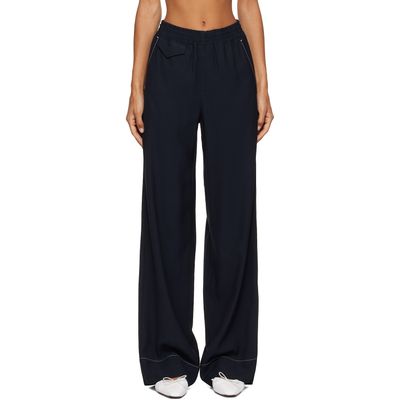A.P.C. A.P.C. Navy Topstitched Trousers