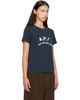 A.P.C. A.P.C. Navy Vintage-Effect 'A.P.C.' Logo T-shirt - 2