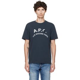 A.P.C. A.P.C. Navy Vintage-Effect T-shirt