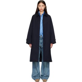 A.P.C. A.P.C. Navy Water-Repellent Wool Coat
