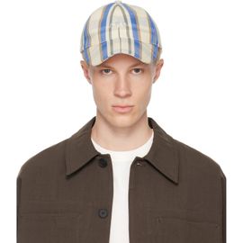 A.P.C. A.P.C. Off-White & Blue Charlie Baseball Cap
