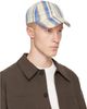 A.P.C. A.P.C. Off-White & Blue Charlie Baseball Cap - 2