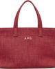A.P.C. A.P.C. Red 'Le Drummer' Toile Small Tote - 1