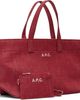 A.P.C. A.P.C. Red 'Le Drummer' Toile Small Tote - 2