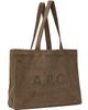 A.P.C. A.P.C. Taupe Diane Shopping Tote - 2