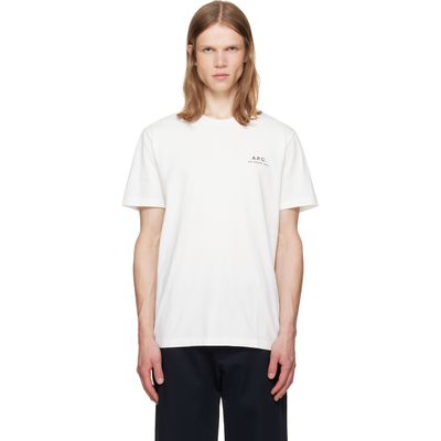 A.P.C. A.P.C. White 'A.P.C. Rue Madame' Logo T-shirt
