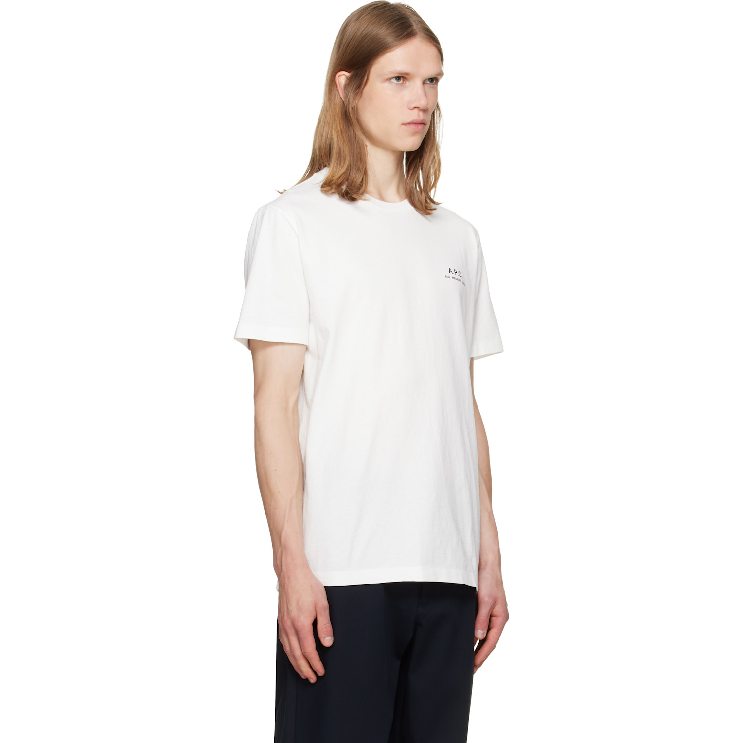 A.P.C. - White ' Rue Madame' Logo T-shirt