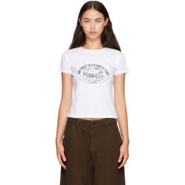 A.P.C. A.P.C. White Vintage-Effect Camping Logo T-shirt