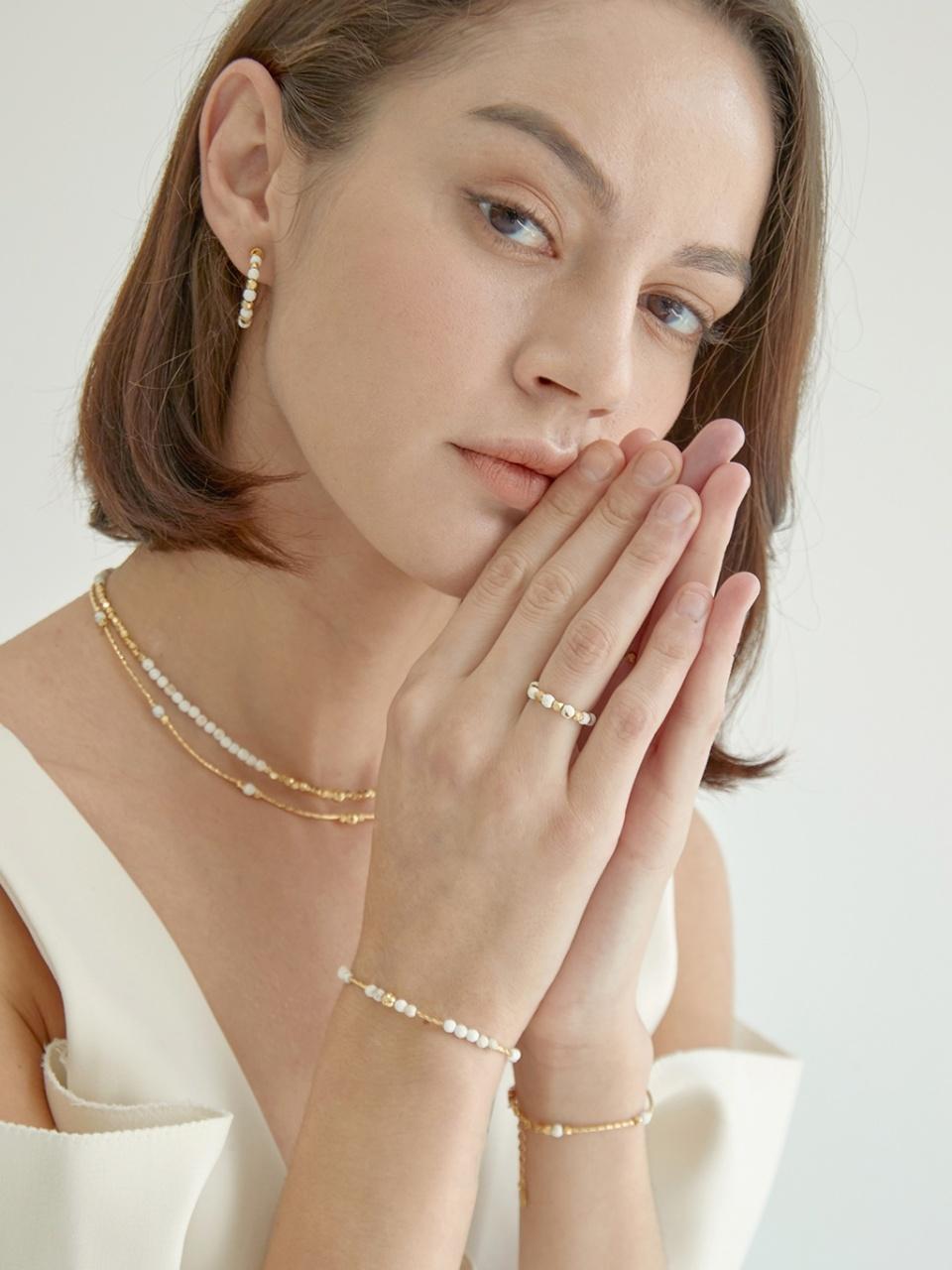 aphrose 925 Silver Ball Bead Ring