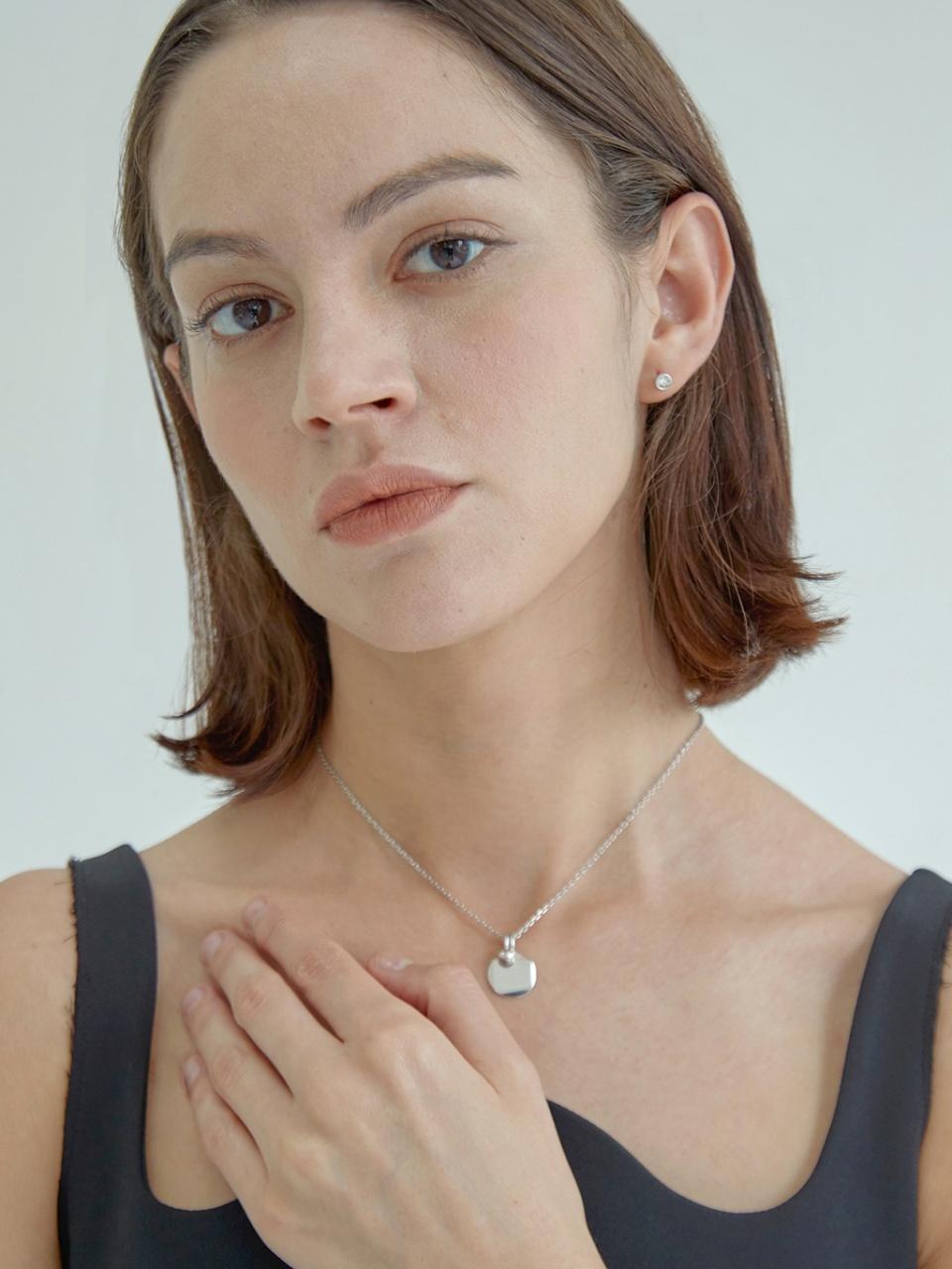aphrose 925 Silver Detachable Round Birthstone Pendant Necklace
