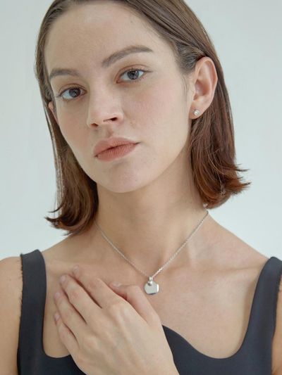 aphrose 925 Silver Detachable Round Birthstone Pendant Necklace