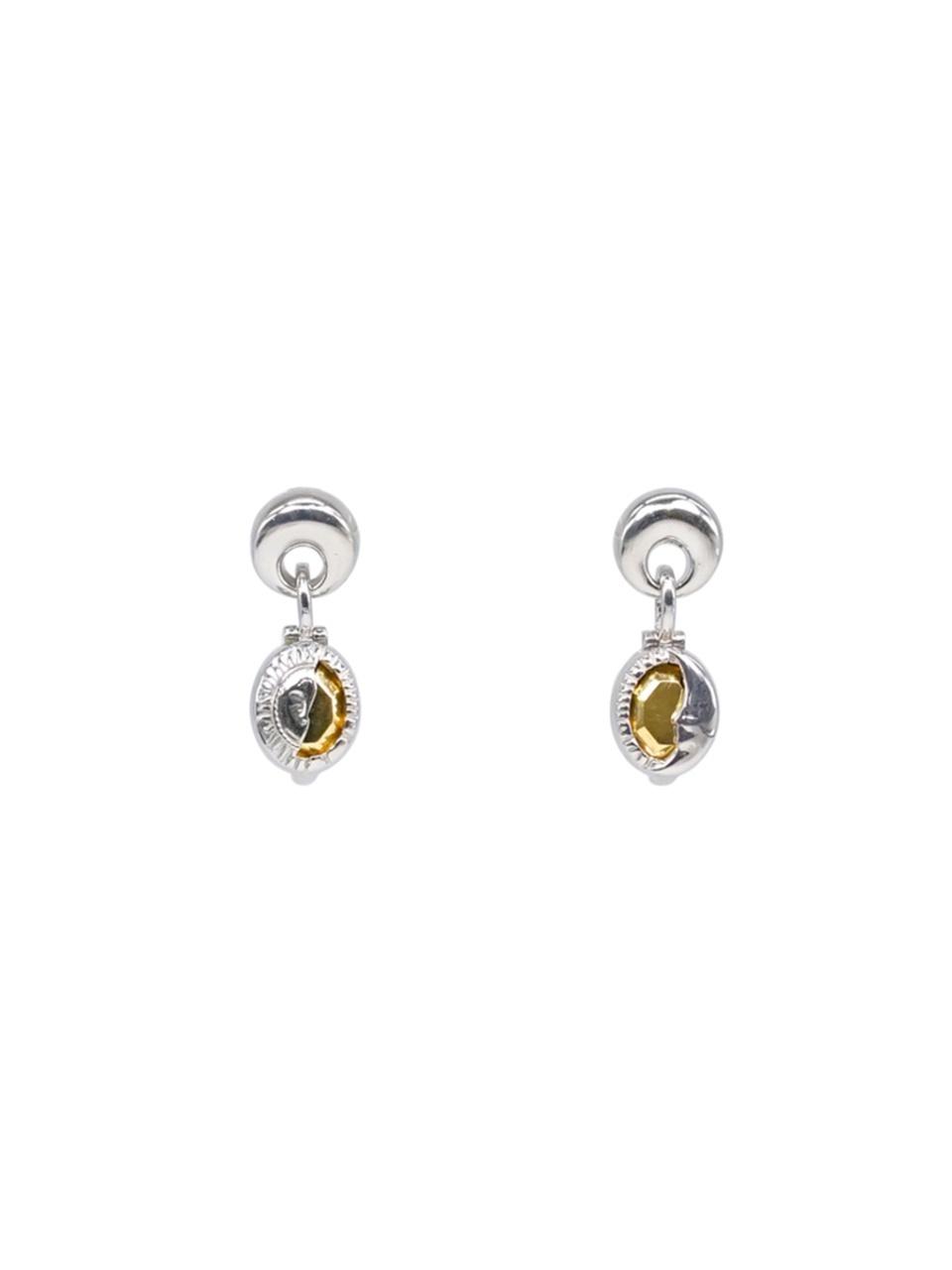 aphrose 925 Silver Interchangeable Stone Pendant Earrings